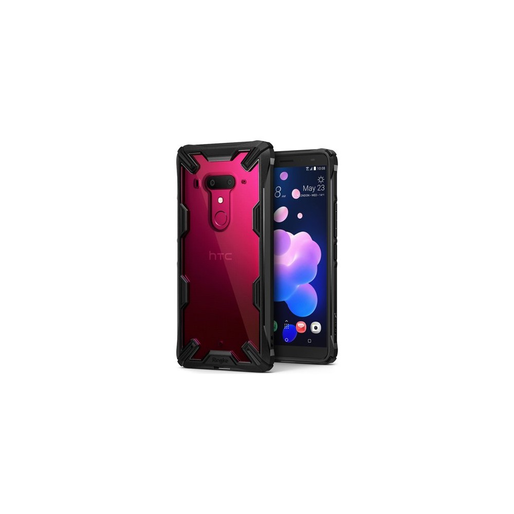 Удароустойчив хибриден кейс Ringke Fusion X за HTC U12 Plus, Черен