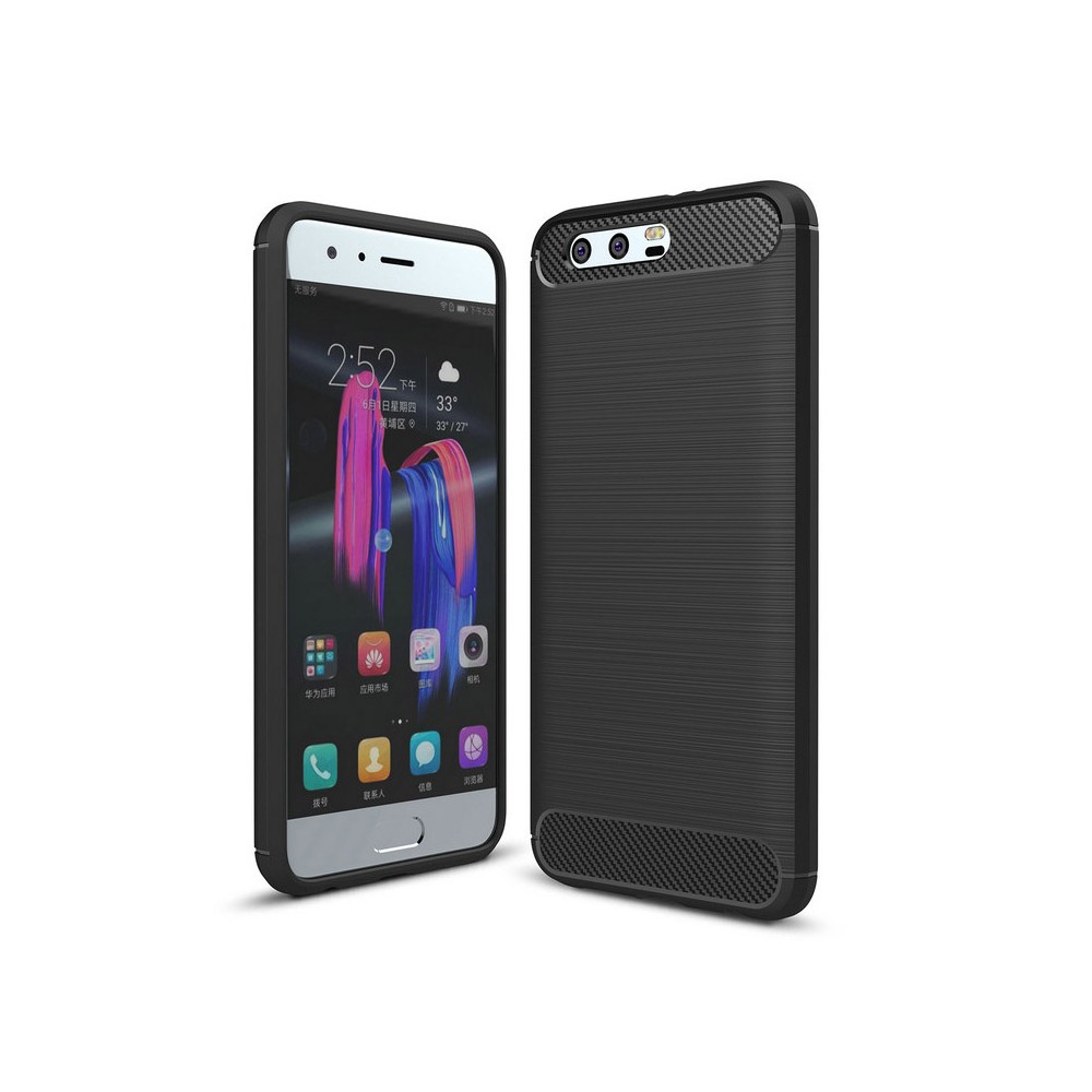 Силиконов калъф Flexible Carbon за Huawei Honor 9, Черен