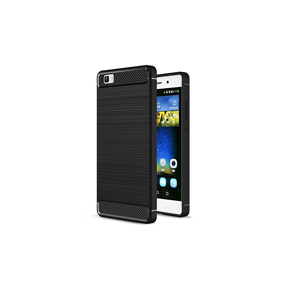 Силиконов калъф Flexible Carbon за Huawei P8 Lite, Черен