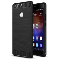 Силиконов калъф Flexible Carbon за Huawei P9 Lite, Черен
