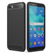 Силиконов калъф Flexible Carbon за Huawei Y5 (2018), Черен