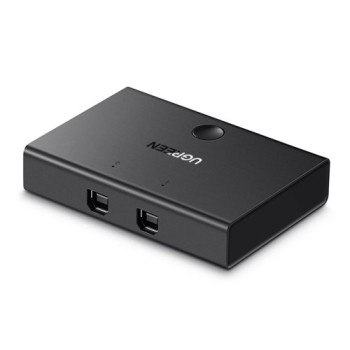 Хъб Ugreen 1x USB 2.0 - 2x USB, Typ B HUB sharing switch box (30345 US158), Черен