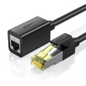 Кабел Ugreen extension cable Ethernet RJ45 Cat 7 10000 Mbps / 10 Gbps internet кабел 2m. (NW148), Черен