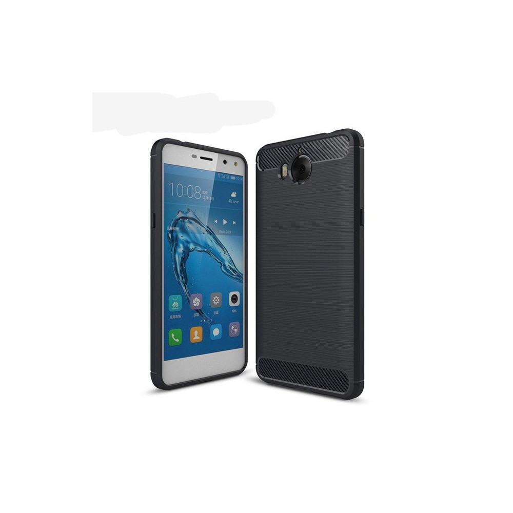 Силиконов калъф Flexible Carbon за Huawei Y6 (2017), Черен