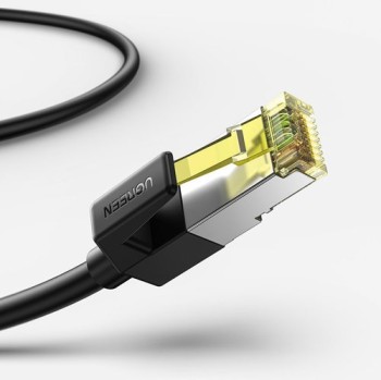 Кабел Ugreen extension cable Ethernet RJ45 Cat 7 10000 Mbps / 10 Gbps internet кабел 2m. (NW148), Черен