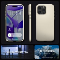 Калъф Spigen Thin Fit за iPhone 15 Pro, Mute Beige