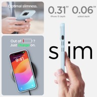 Калъф Spigen Thin Fit за iPhone 15, Mute Blue