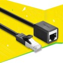 Кабел Ugreen Ethernet RJ45 Cat 6 FTP 1000 Mbps internet кабел 0,5m. (NW112 11278), Черен