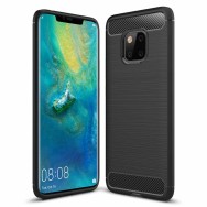 Силиконов калъф Flexible Carbon за Huawei Mate 20 PRO, Черен