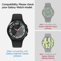 Стъклен протектор Spigen Glas.TR ”Ez-Fit” 2-Pack за Samsung Galaxy Watch 6 Classic, 43mm, Clear