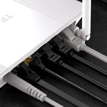 Кабел Ugreen Flat Ethernet patchcord, RJ45 Cat 6 UTP, 1000Mbps, 1m. (50173 NW102), Бял