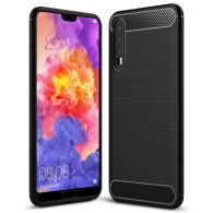 Силиконов калъф Flexible Carbon за Huawei P20 Pro Черен