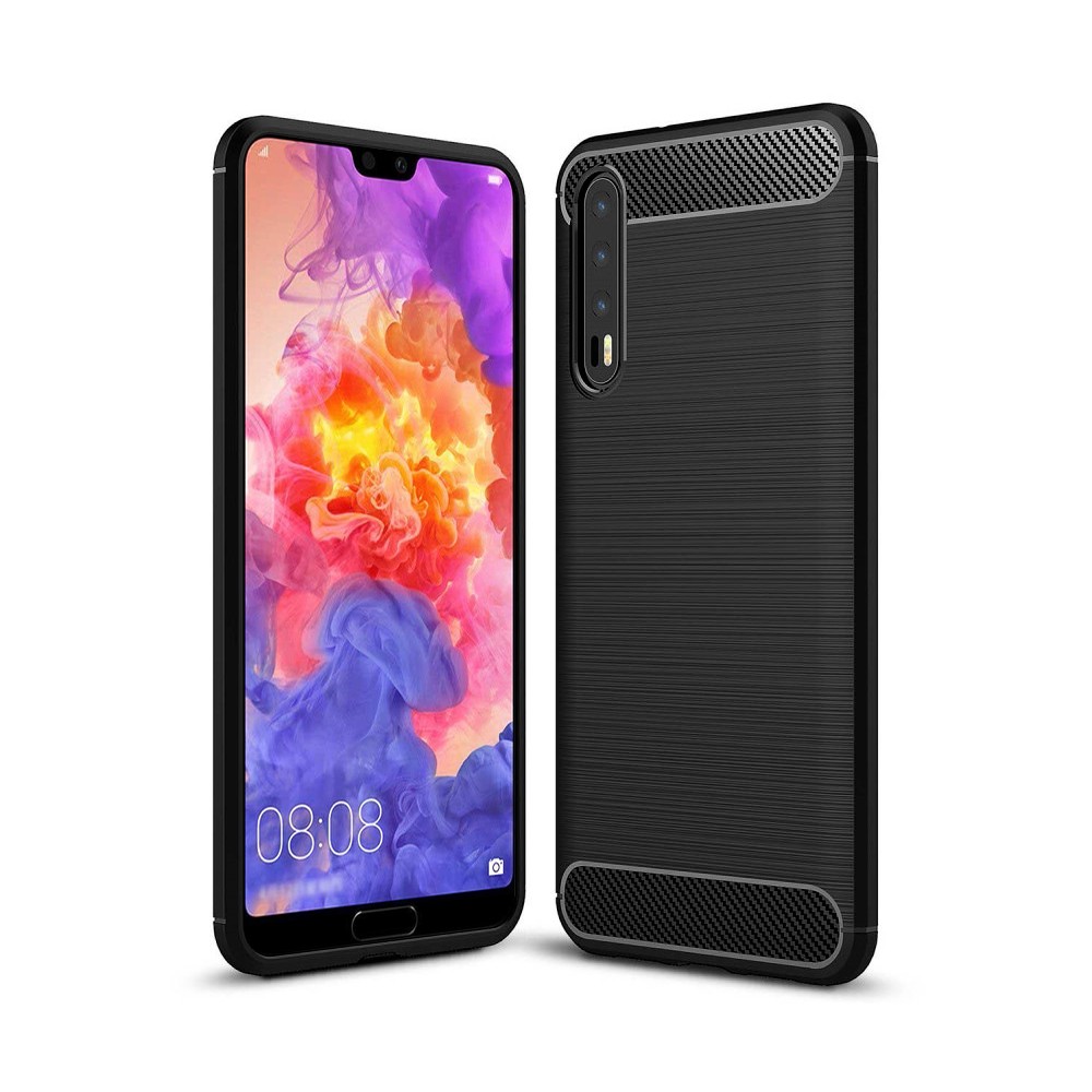 Силиконов калъф Flexible Carbon за Huawei P20 Pro Черен