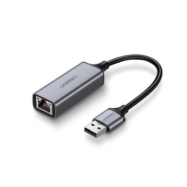 Адаптер Ugreen USB 3.2 Gen 1 1000 Mbps Gigabit Ethernet external network adapter (CM209 50922), Сив