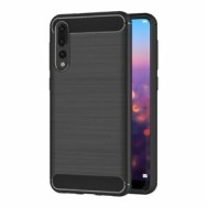 Силиконов калъф Flexible Carbon за Huawei P30, Черен