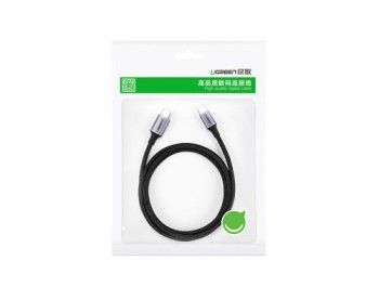 Кабел Ugreen Type C - Type C, Quick Charge 480 Mbps 60W, 3A, 1m. (US261 50150), Сив