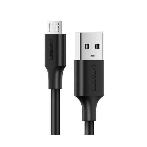 Кабел Ugreen micro USB, 2,4A, 480 Mbps 1,5m. (US289 60137), Черен