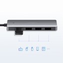 Хъб Ugreen USB - 4x USB 3.2 Gen 1, HUB със micro USB power port (CM219 70336), Сив