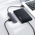 Хъб Ugreen USB - 4x USB 3.2 Gen 1, HUB със micro USB power port (CM219 70336), Сив
