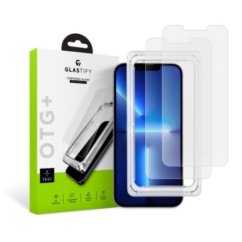 Стъклен протектор Glastify OTG+, 2-Pack за iPhone 13 / 13 Pro, Прозрачен