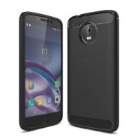 Силиконов калъф Flexible Carbon за Motorola Moto E4, Черен