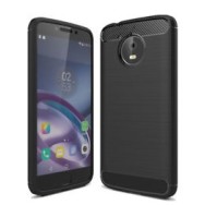 Силиконов калъф Flexible Carbon за Motorola Moto E4, Черен