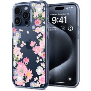 Калъф Spigen Liquid Crystal за iPhone 15 Pro, Blossom