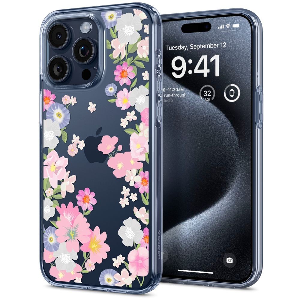 Калъф Spigen Liquid Crystal за iPhone 15 Pro, Blossom