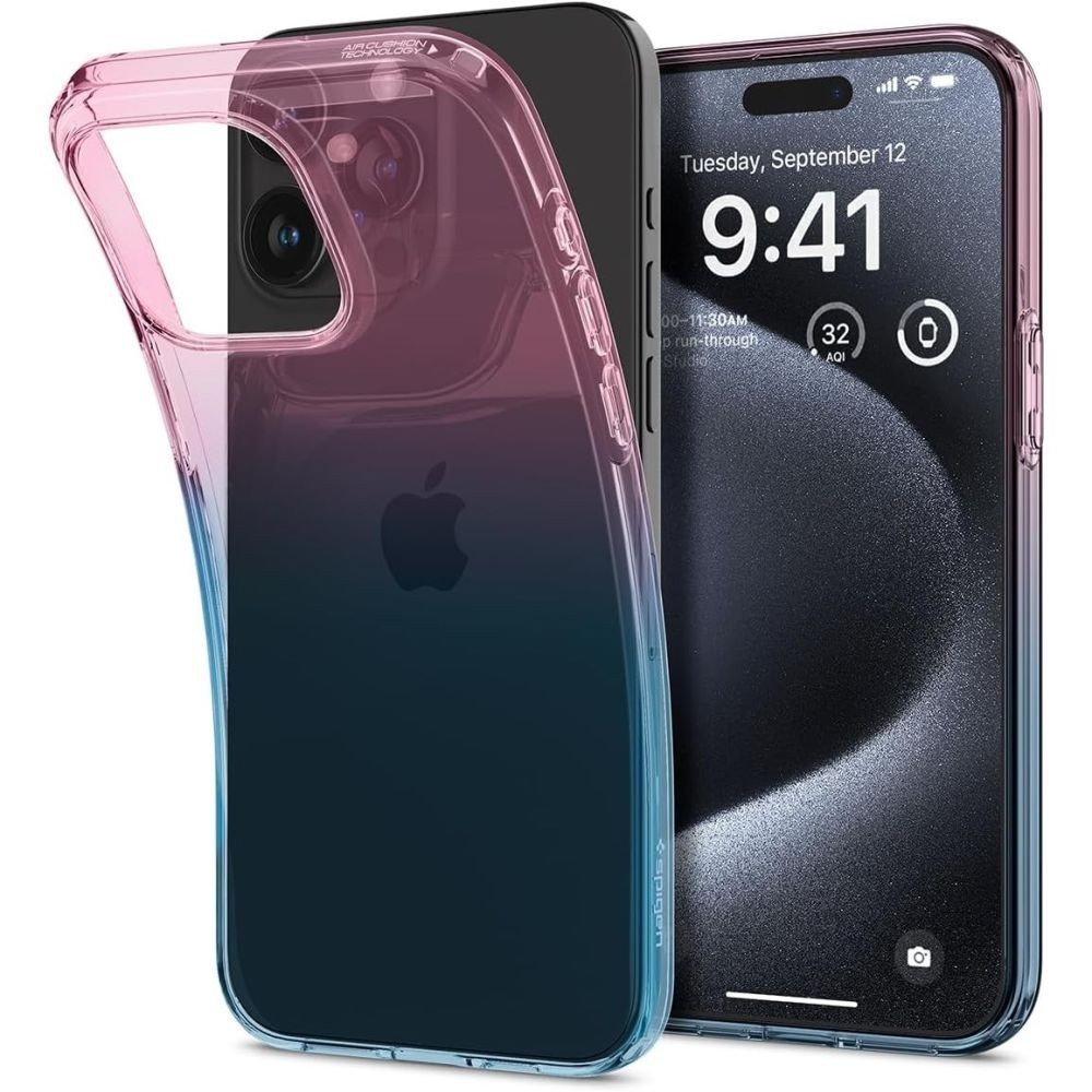 Калъф Spigen Liquid Crystal за iPhone 15 Pro, Gradation Pink