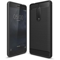 Силиконов калъф Flexible Carbon за Nokia 5, Черен