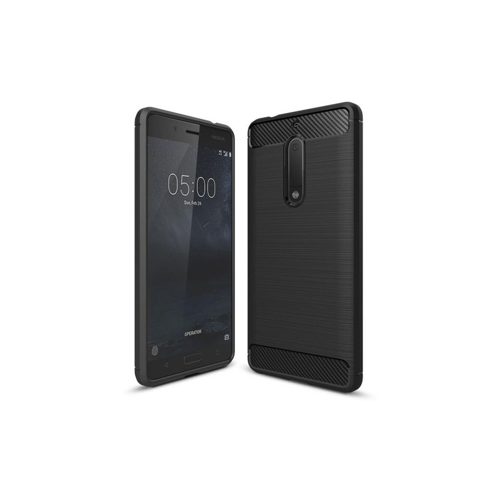 Силиконов калъф Flexible Carbon за Nokia 5, Черен