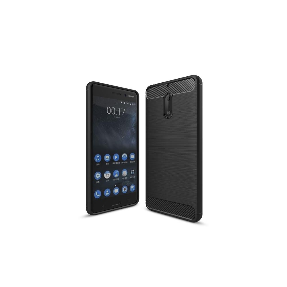 Силиконов калъф Flexible Carbon за Nokia 6 (2018), Черен