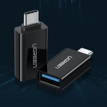 Адаптер Ugreen USB 3.0 (female) - USB Typ C (male) OTG (30155), Бял