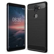 Силиконов калъф Flexible Carbon за Nokia 8, Черен