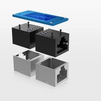 Конектор Ugreen network cable connector Ethernet RJ45 10 Gbps (NW114 20390), Черен