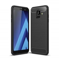 Силиконов калъф Flexible Carbon за Samsung Galaxy A6 2018 Черен