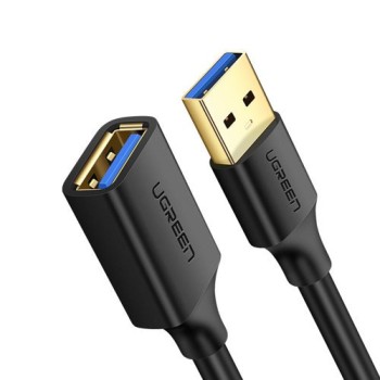 Кабел Ugreen USB 3.0 (female) - USB 3.0 (male)  extension cord 3m. (US129 30127), Черен
