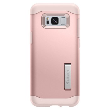 Spigen Slim Armor хибриден кейс с най-висока степен на защита за Samsung Galaxy S8, Rose Gold