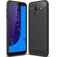 Силиконов калъф Flexible Carbon за Samsung Galaxy J6 2018 Черен
