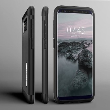 Spigen Slim Armor хибриден кейс с най-висока степен на защита за Samsung Galaxy S8, Black