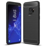 Силиконов калъф Flexible Carbon за Samsung Galaxy S9 Черен