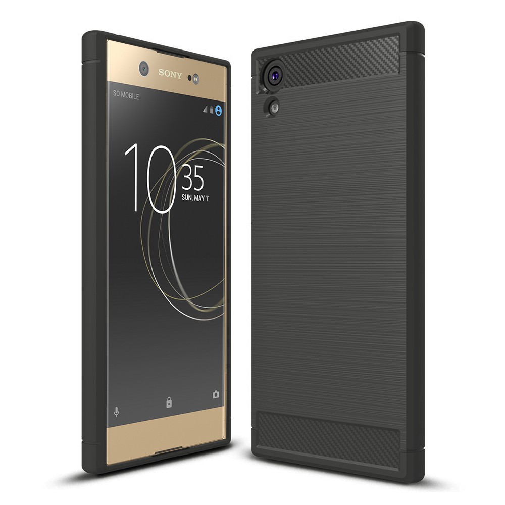 Силиконов калъф Flexible Carbon за Sony Xperia XA1 Черен