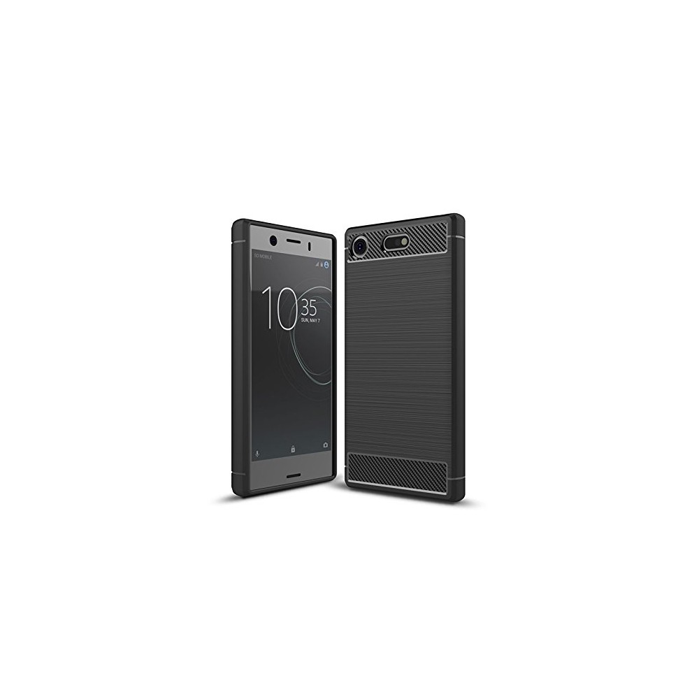 Силиконов калъф Flexible Carbon за Sony Xperia XZ1 Compact Черен