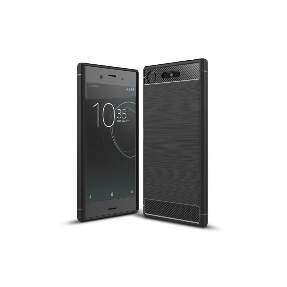 Силиконов калъф Flexible Carbon за Sony Xperia XZ1 Черен