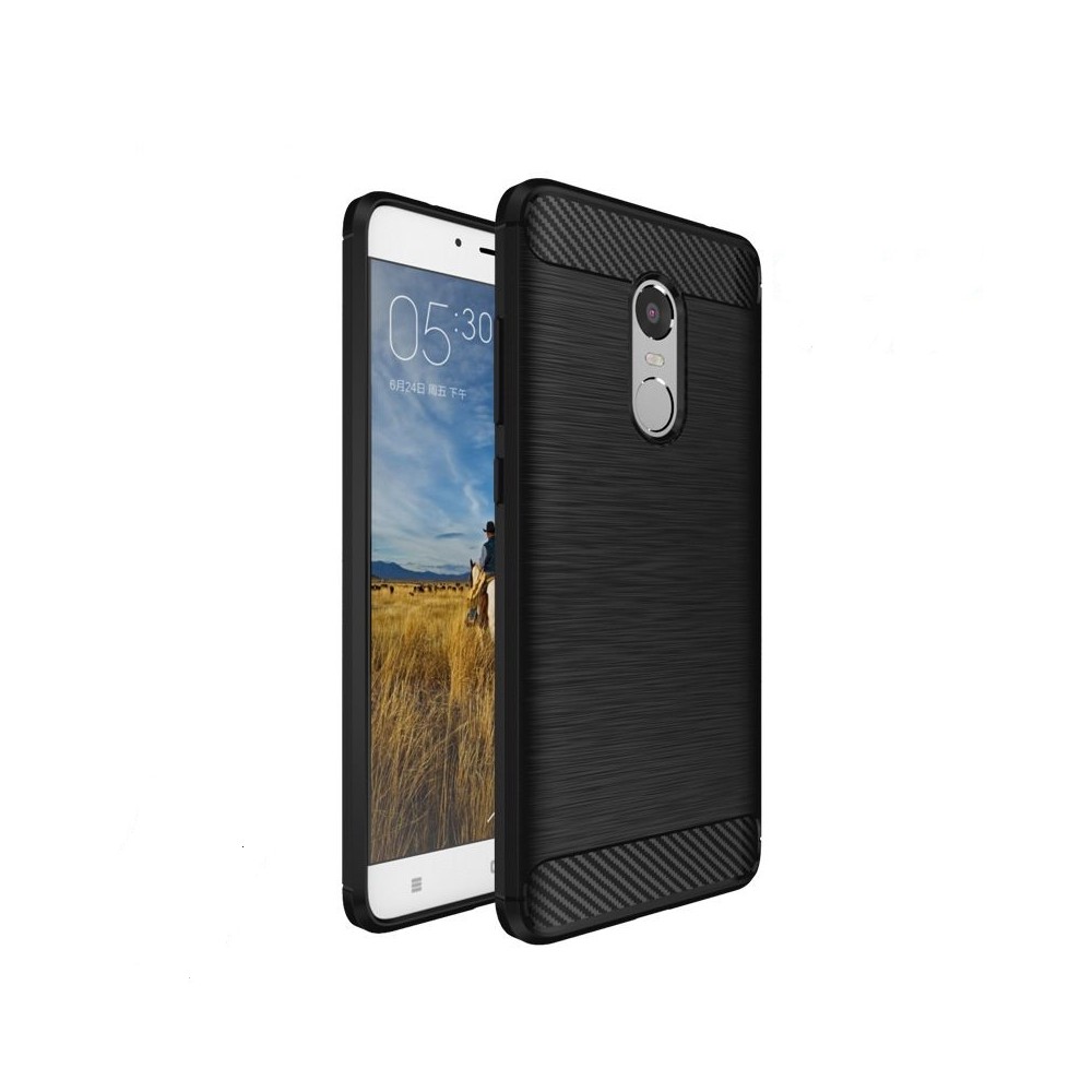 Силиконов калъф Flexible Carbon за XIAOMI Redmi NOTE 4(4X), Черен