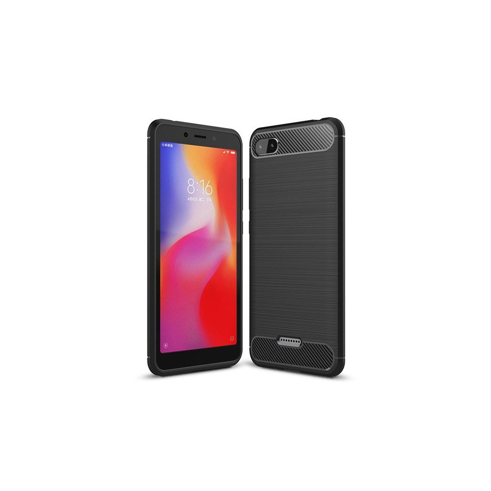 Силиконов калъф Flexible Carbon за Xiaomi Redmi 6A Черен