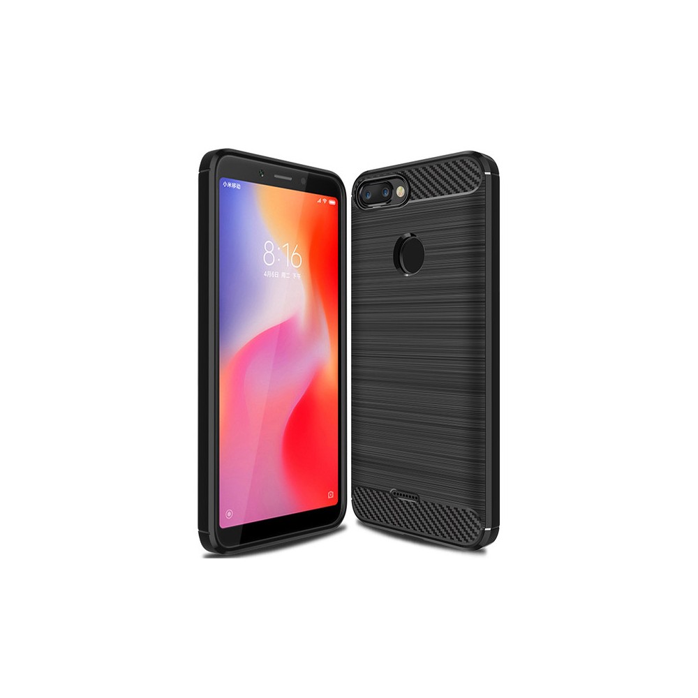 Силиконов калъф Flexible Carbon за Xiaomi Redmi 6 Черен