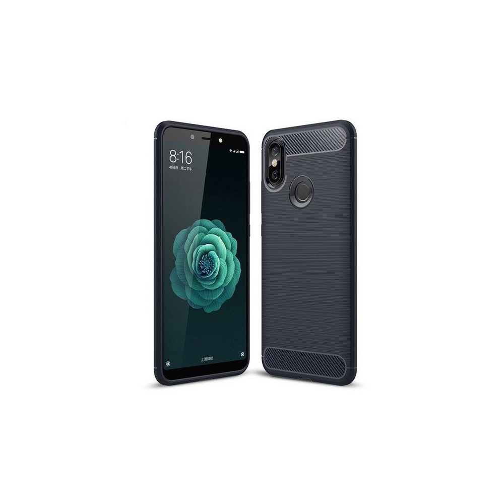 Силиконов калъф Flexible Carbon за Xiaomi Mi A2 / Mi 6X Син