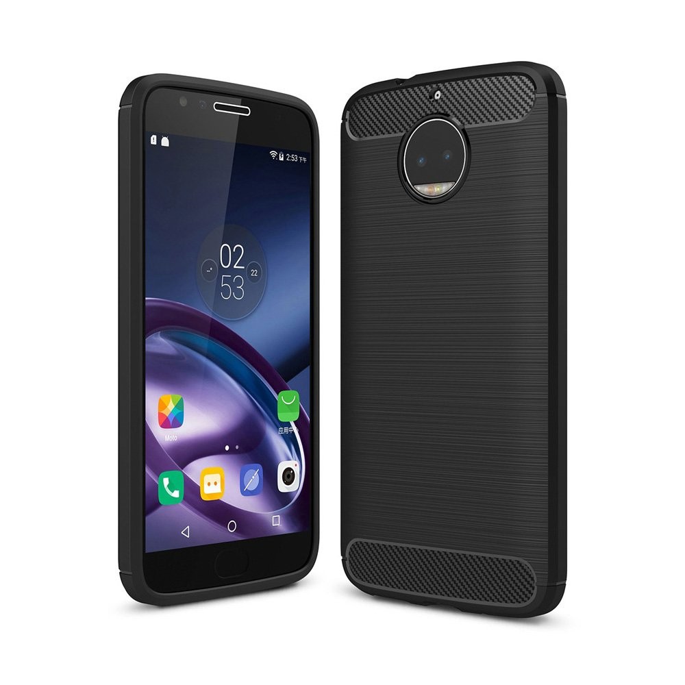 Силиконов калъф Flexible Carbon за Motorola Moto G5S Plus Черен