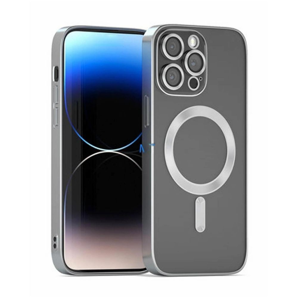 Калъф fixGuard Camera Shield Magsafe Silicone за iPhone 15, Silver